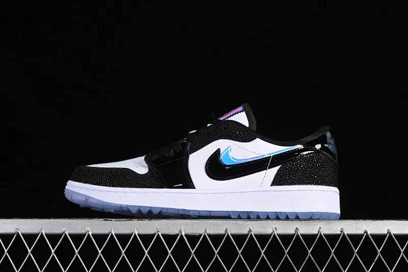 All categories Air Jordan Jordan series basketball shoes Air Jordan 1 Low G version pure original Air Jordan 1 Low Golf AJ1 Joe 1 new golf version laser patent leather black double hook FZ4159-100
